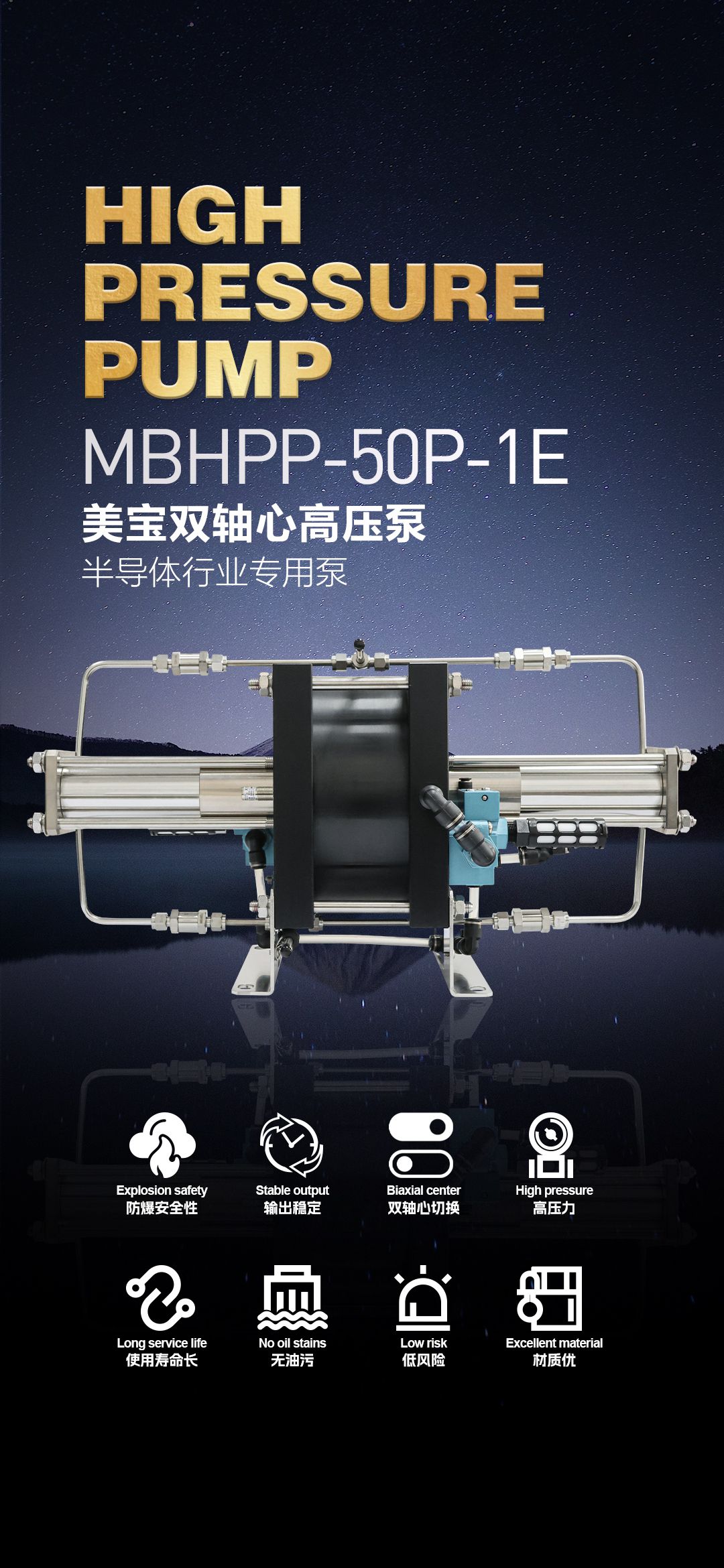 双轴心气动高压泵
